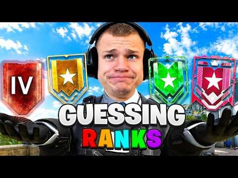 HARDEST GUESSING RANKS (Rainbow Six Siege)