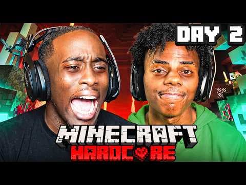 KAI X SPEED MINECRAFT MARATHON BEATING ALL BOSSES *HARDCORE* DAY 2 PART 1