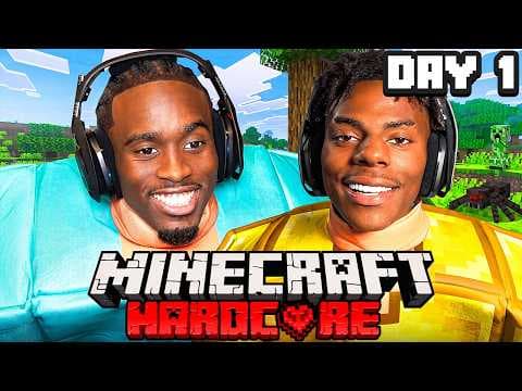 KAI X SPEED MINECRAFT MARATHON BEATING ALL BOSSES *HARDCORE* DAY 1 PART 1