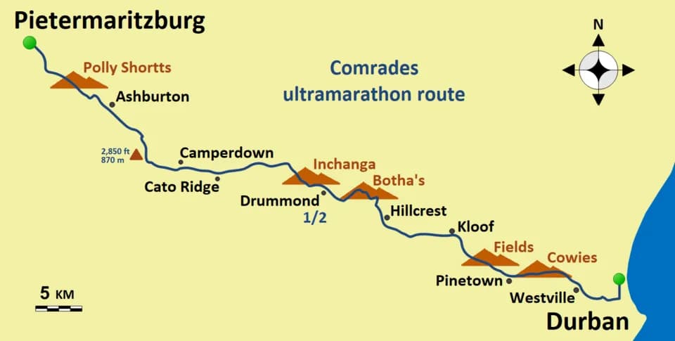 #7 Comrades Marathon (South Africa) — Top 10 Best Running Events Worldwide 2026