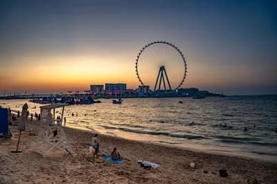 JBR Beach with Ain Dubai (Golden Hour)