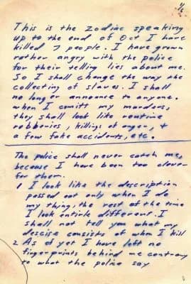 The Zodiac Killer