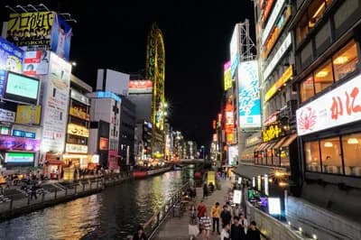 Dotonbori Canal Walk & Street Food