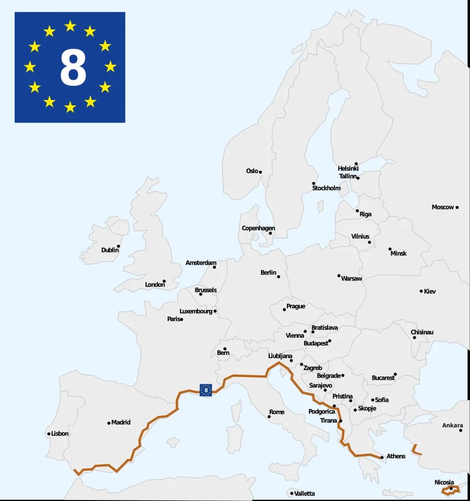 #8 EuroVelo 8 — Mediterranean Coast — Top 10 Cycling Routes in Spain