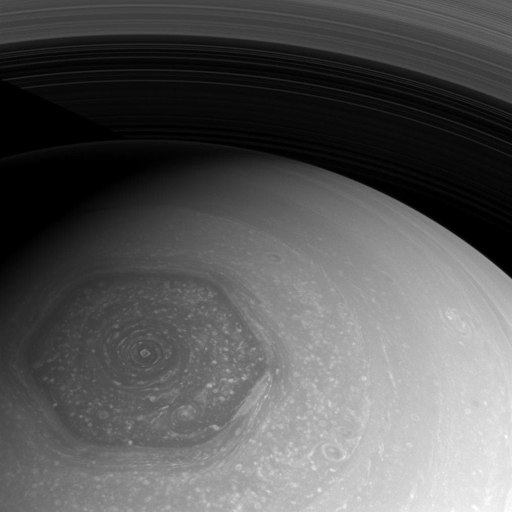 Saturn Polar Jet — Cassini Views the North Polar Hexagon